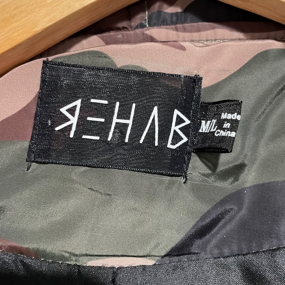 REHAB Oversized Camouflage Kimono Parka Hoodie Jacket 90's size M/L unisex - Picture 2 of 10